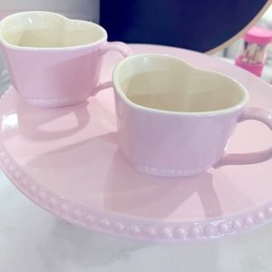 Le Creuset heart mugs satin pink